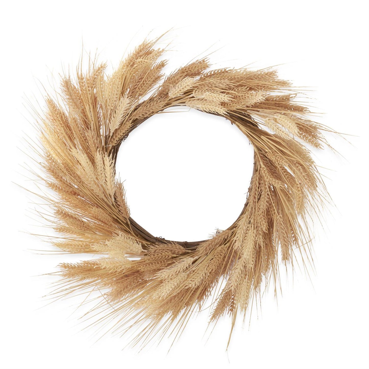 K&K 30" Cream & Tan Wheat Wreath