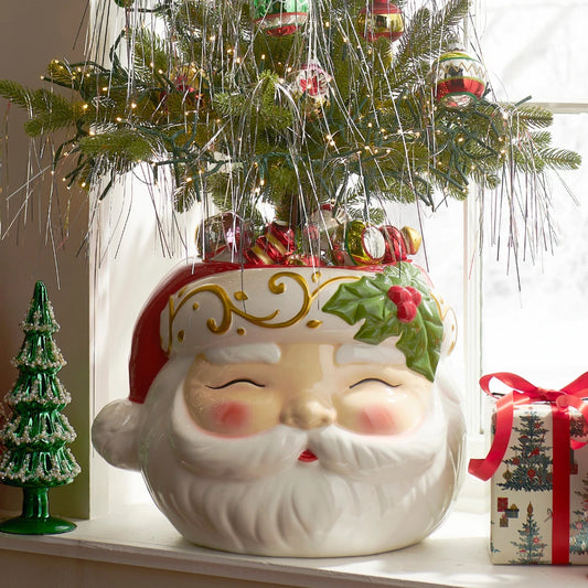 Raz 15" Santa Head Container