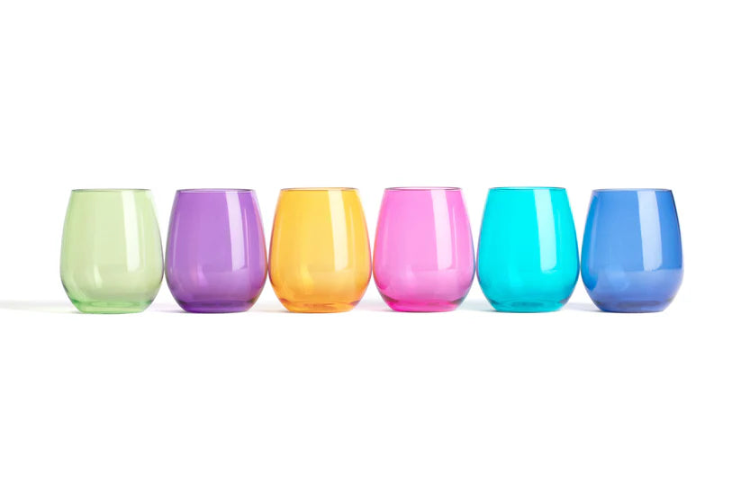 Pop Design - Unbreakable Stemless Wine Glasses- Jewel Collection