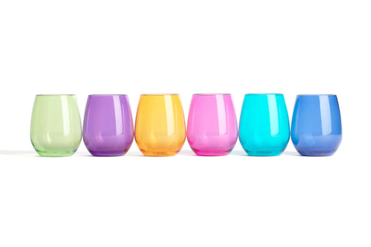 Pop Design - Unbreakable Stemless Wine Glasses- Jewel Collection