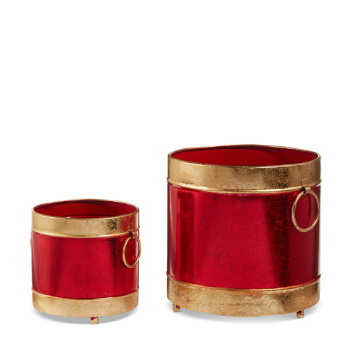 Raz Red & Gold Containers, Sm