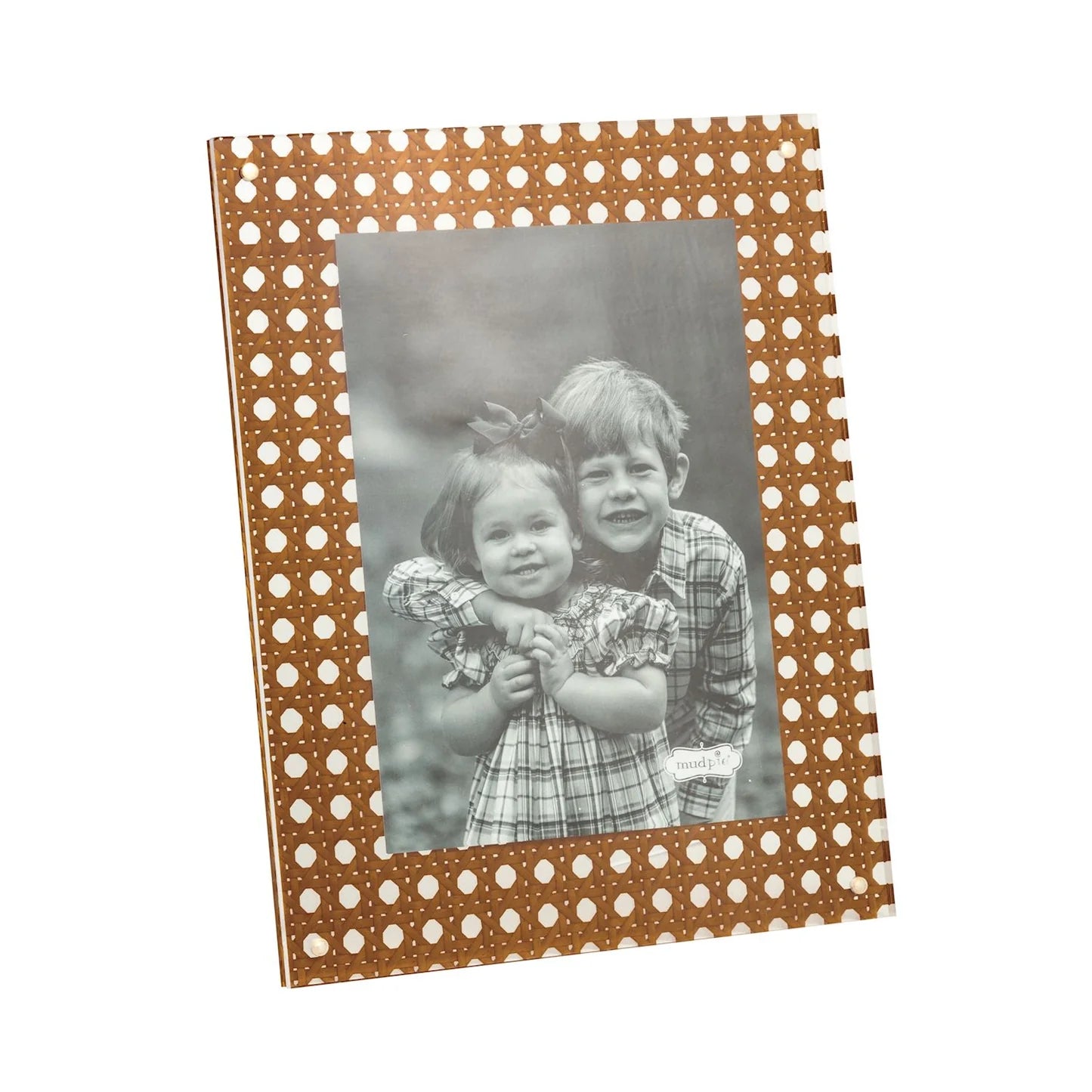 Mudpie acrylic rattan magnetic frame, 5x7