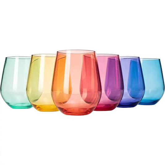 The Wine Savant / Khen Glassware Unbreakable Stemless Wine, Set Of 6