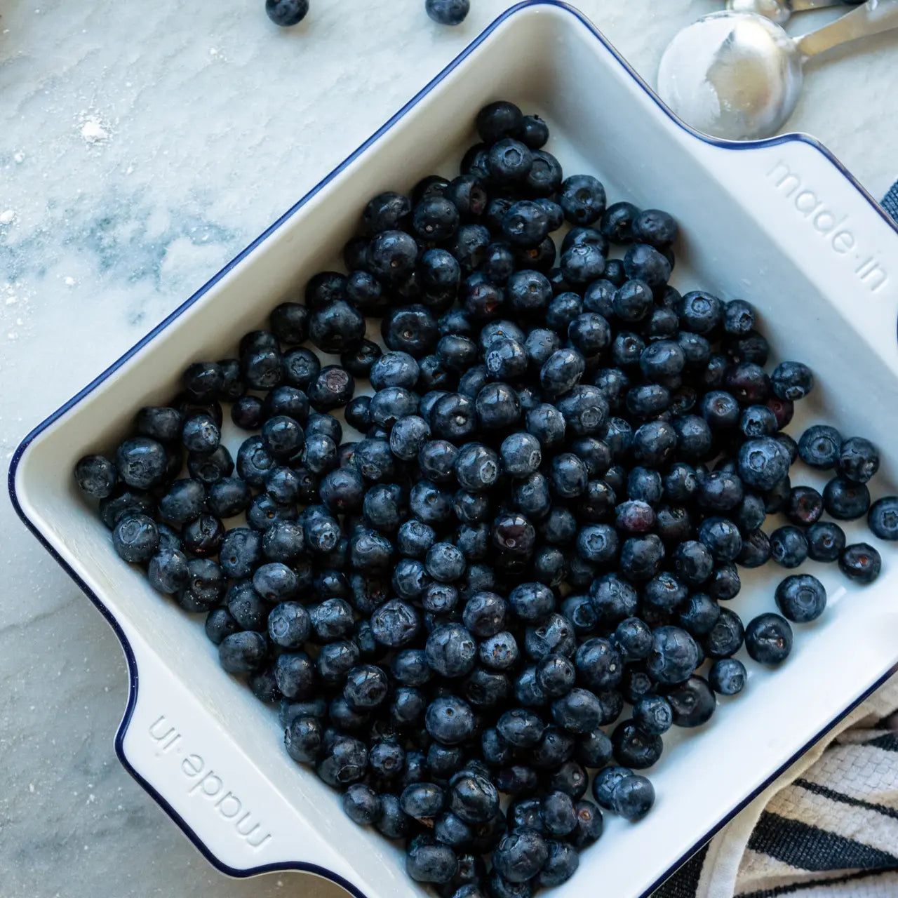 Made In Square Baking Dish - Navy Rim