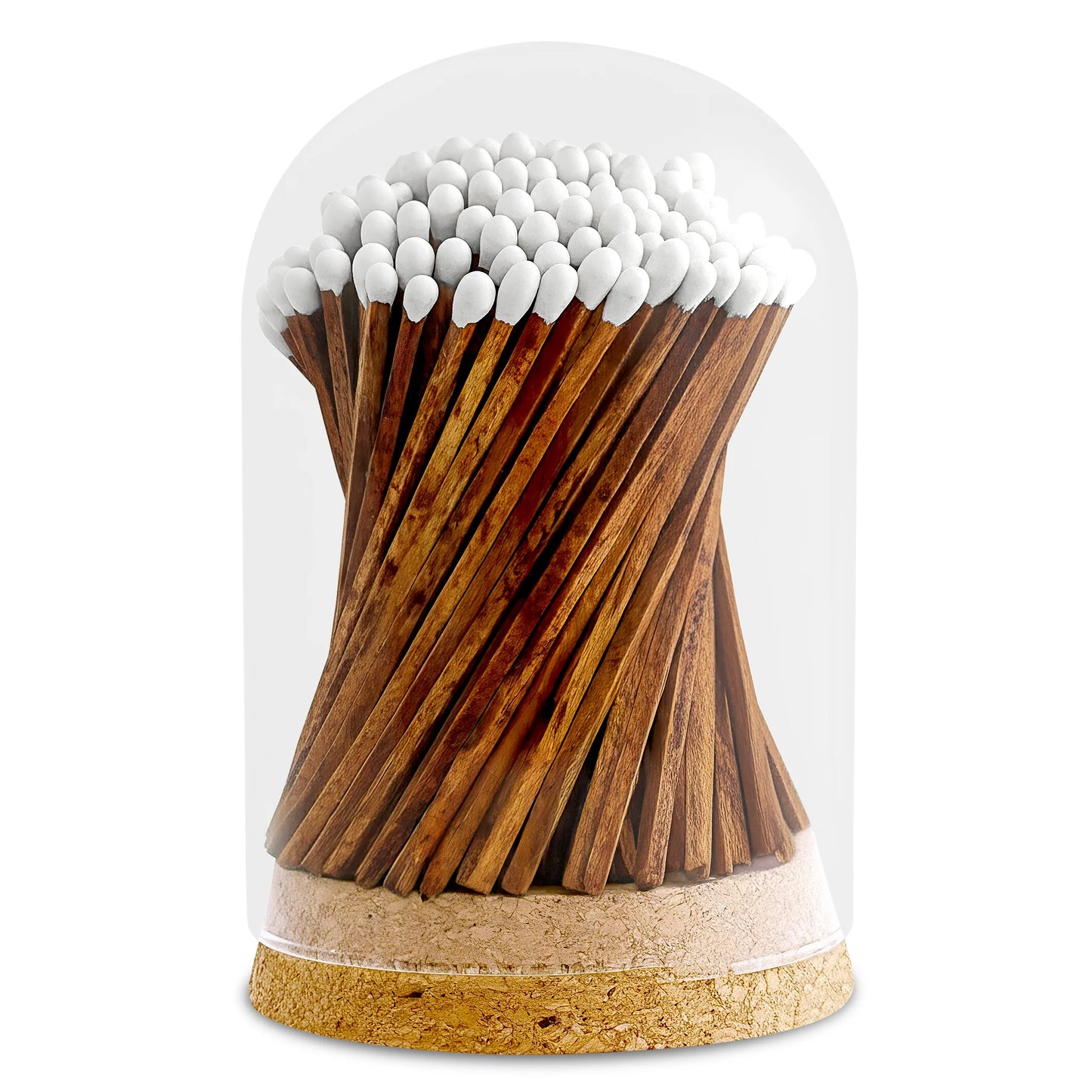 4" Matches In Cloche Dome - Carrot Cake