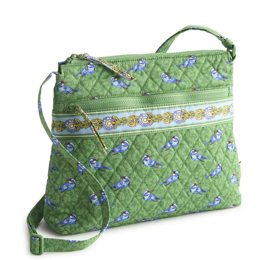 Vera Bradley Original Zip Hipster, Green Birds