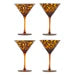 Twos Company Tortoise Martini Glasses S/4