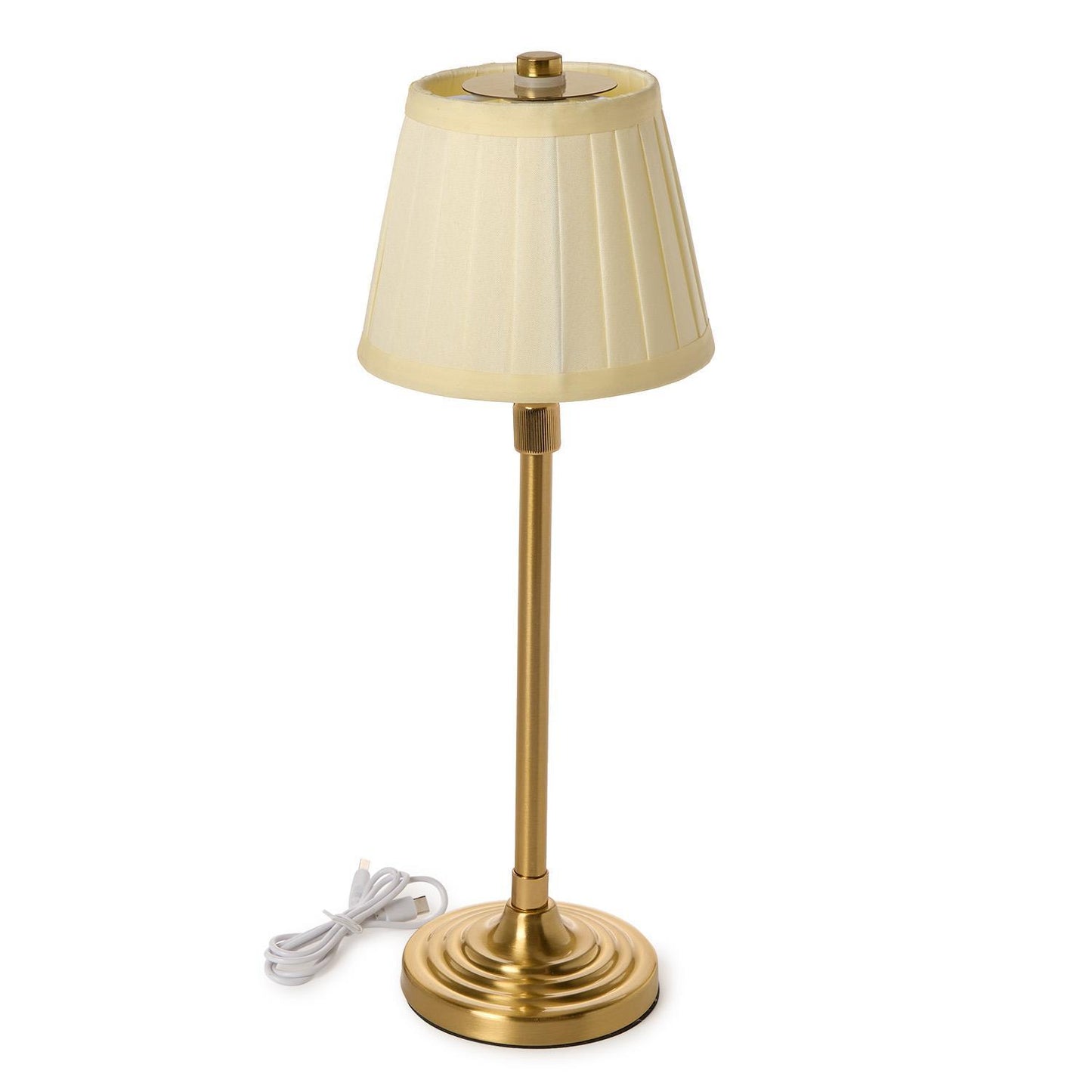LED Portable Cordless White Bamboo Lamp in Gift Box