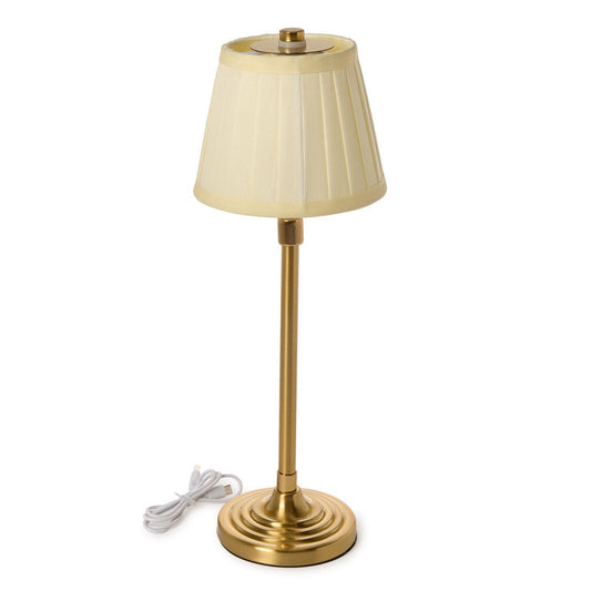 LED Portable Cordless White Bamboo Lamp in Gift Box