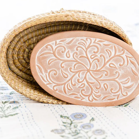 Rahab's Rope Oval Ivy Swirls Bread Warmer