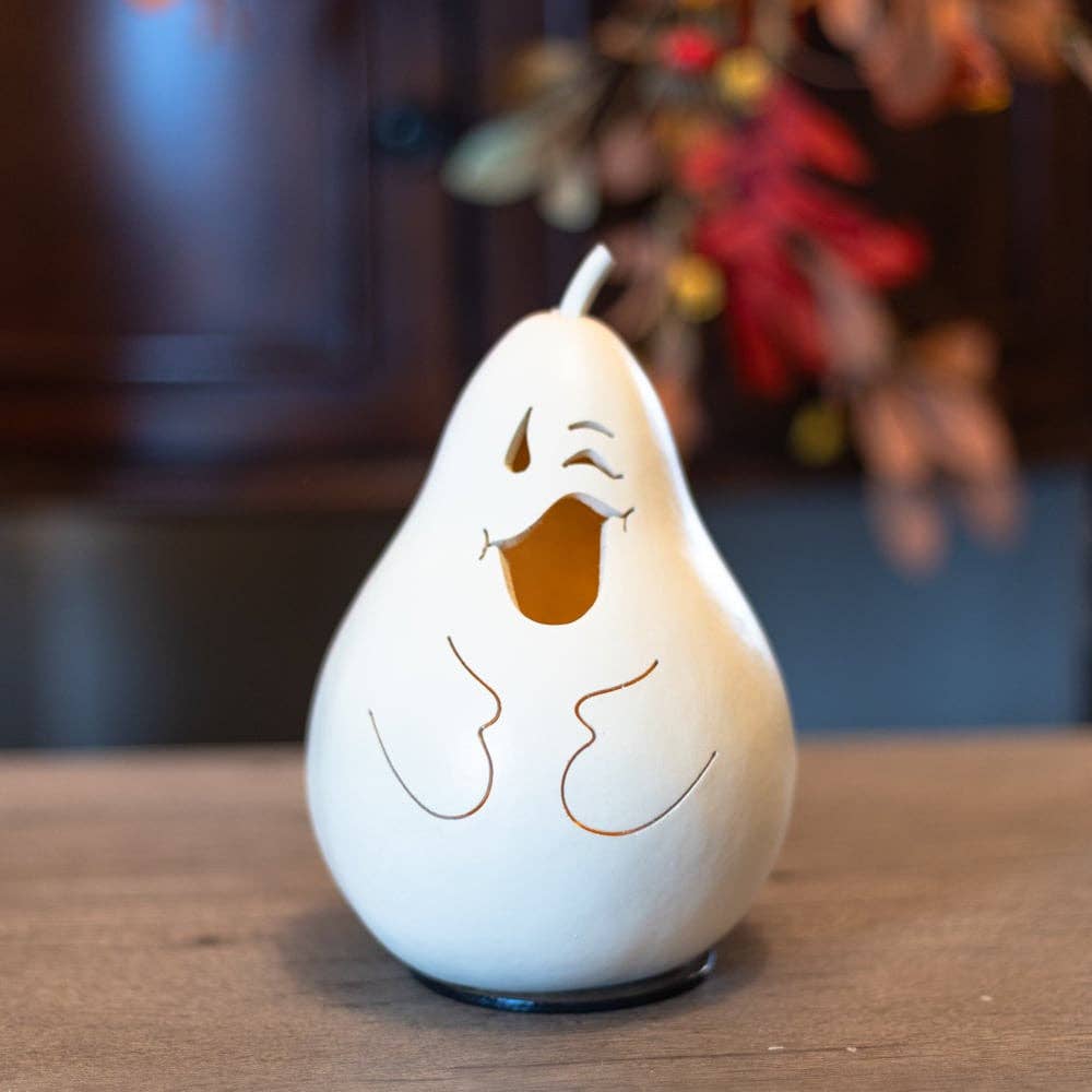 Hand-Crafted Ghost Gourd - Jake Winking - Miniature