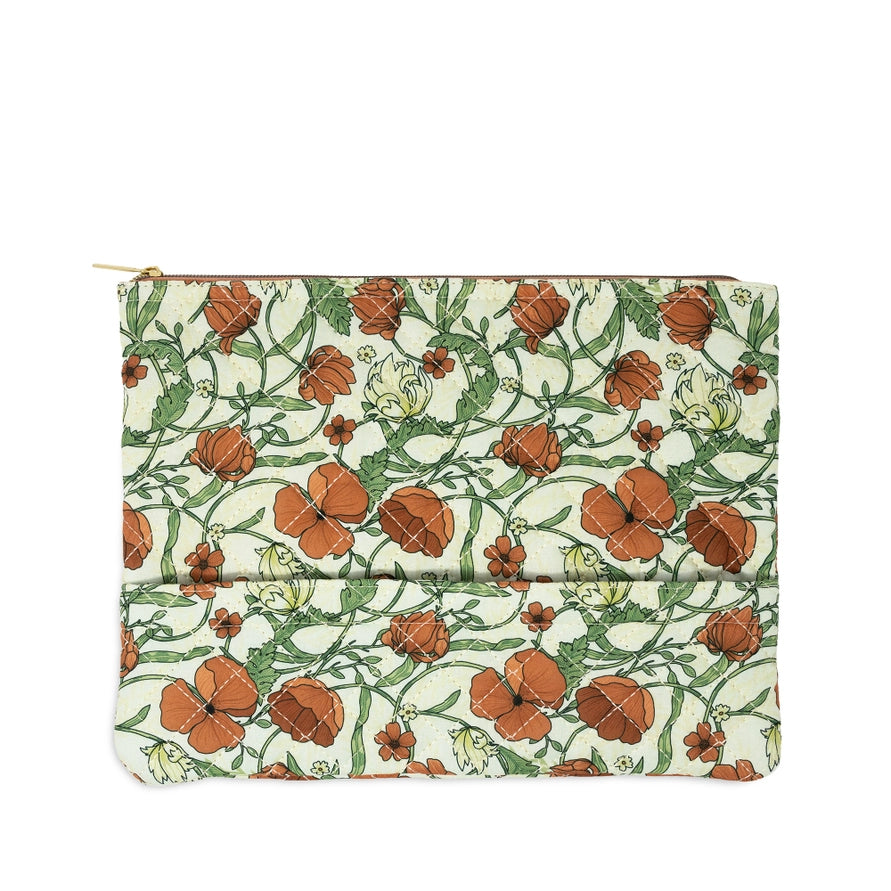 Quilted Study Pouch, Morris Garden