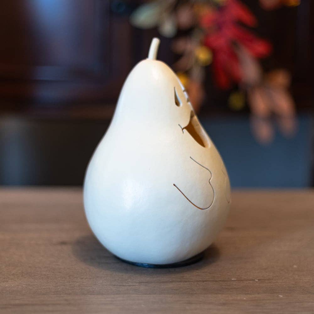 Hand-Crafted Ghost Gourd - Jake Winking - Miniature
