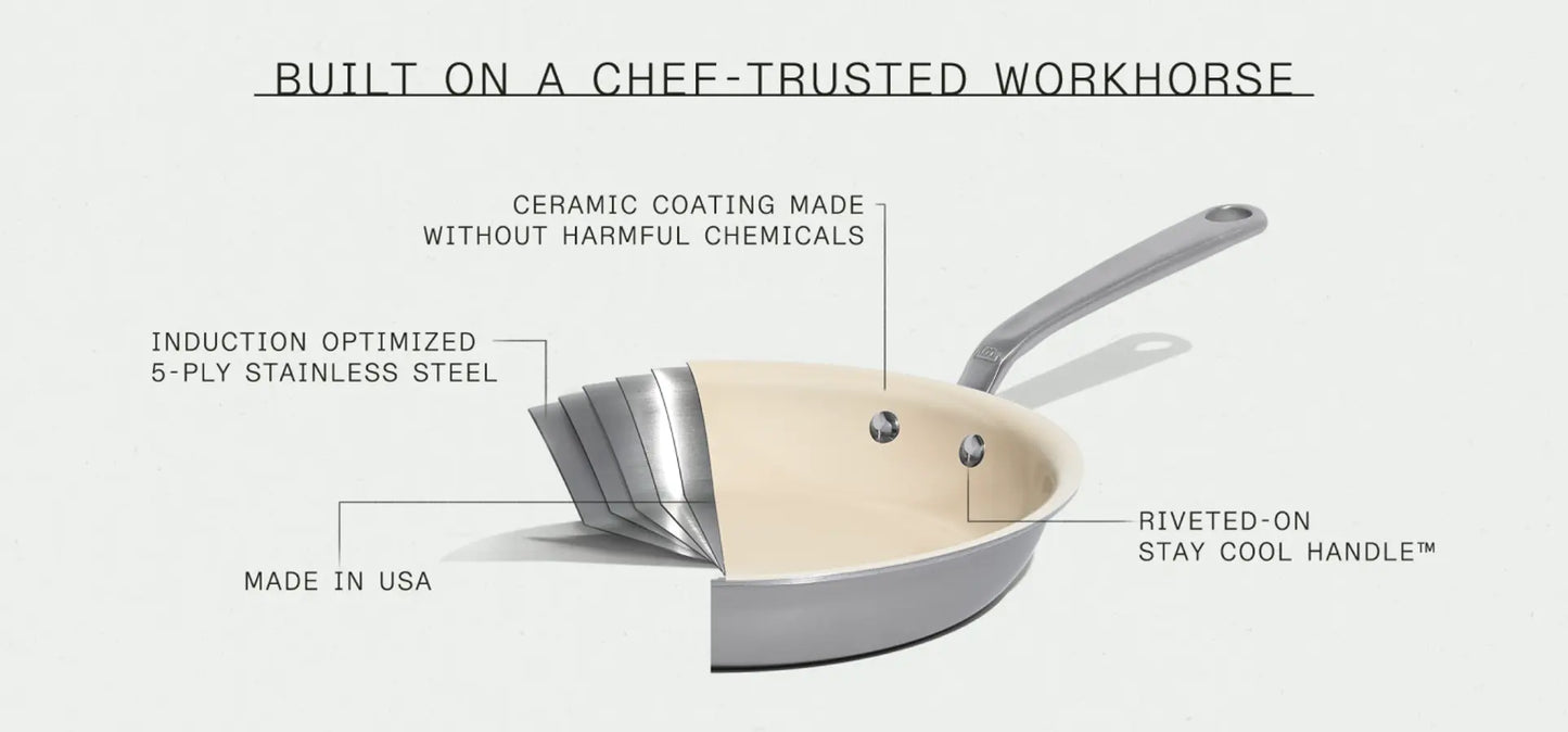 Made In 12" CeramiClad Frying Pan - Sand