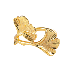 Saro Gingko Leaf Napkin Ring