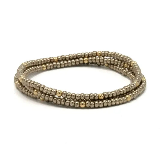 Og Classic Bracelet Stack in Bronze + Gold Filled