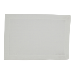 Saro Lifestyle White Hemstitch Plain Placemat