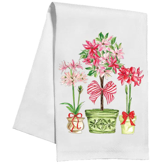 Rosanne Beck Poinsettia Tea Towel