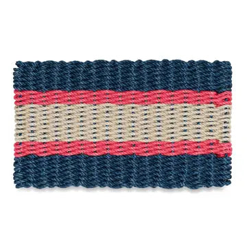 Wicked Good Lobster Rope Outdoor Doormat, Navy, Red, Light Tan 18x30