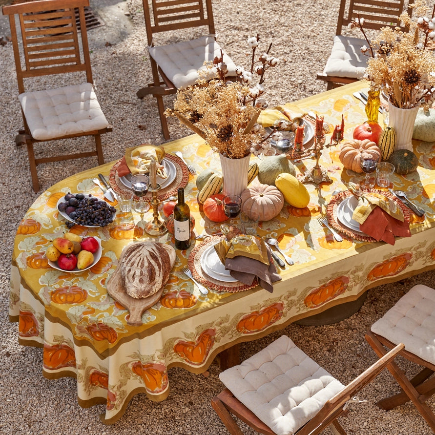 Pumpkin Orange & Mustard Tablecloth