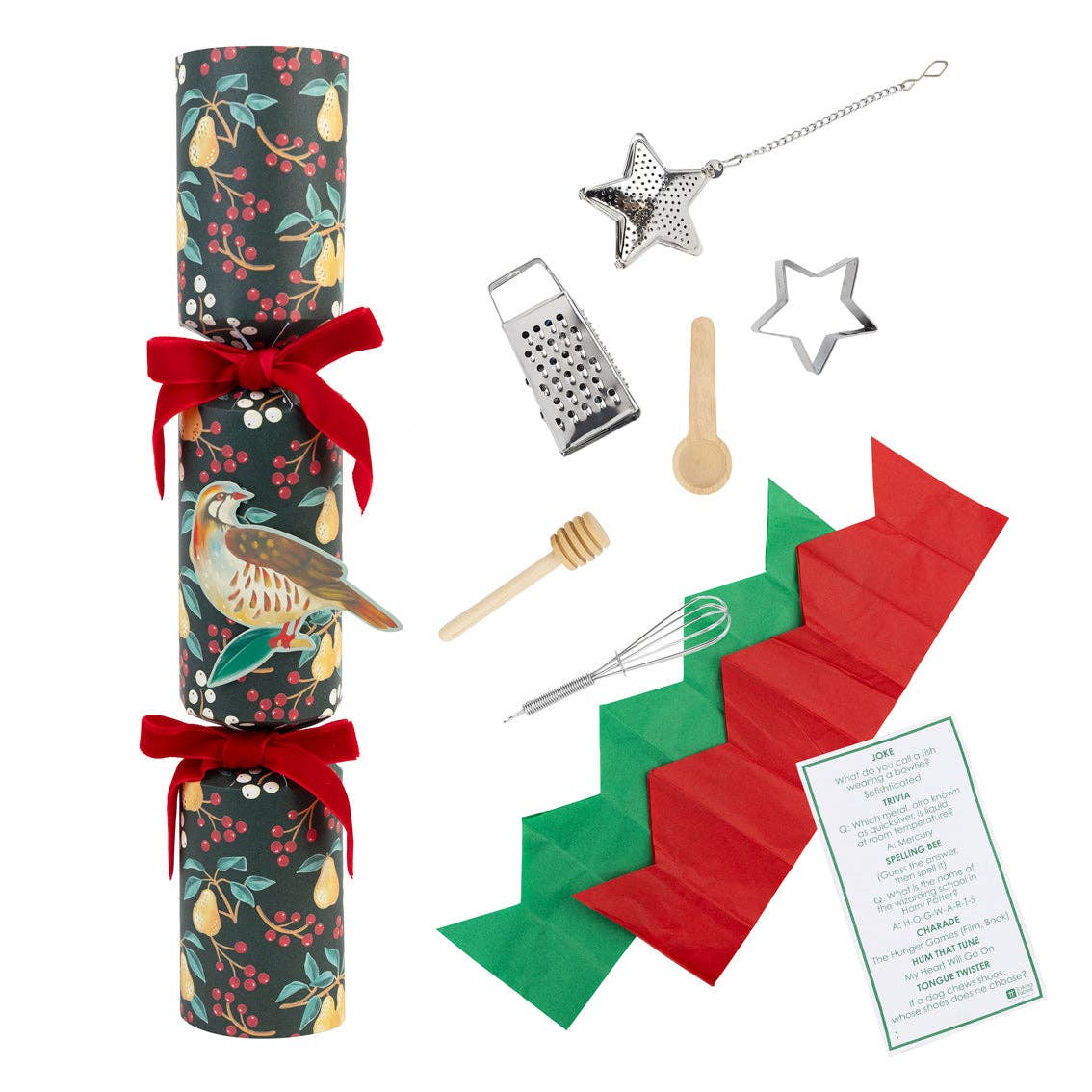 Partridge & Pear Christmas Crackers - 6 Pack | Christmas Decor |