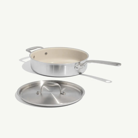 Made In 3.5 Qt CeramiClad Saute Pan - Sand