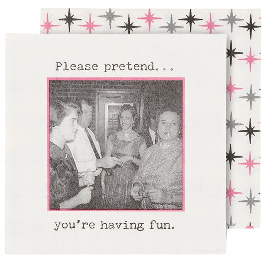 BEVERAGE NAPKKINS- HAVING FUN