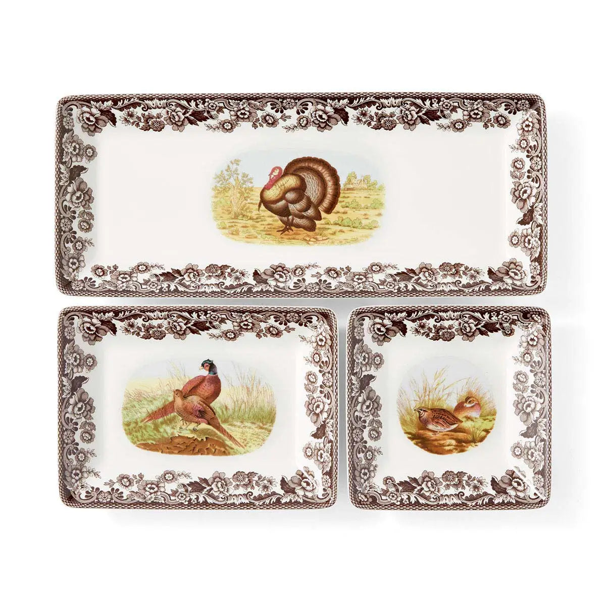 Spode Woodland 3 Piece Nesting Trays