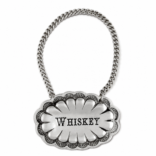 Pewter Western Decanter Tags