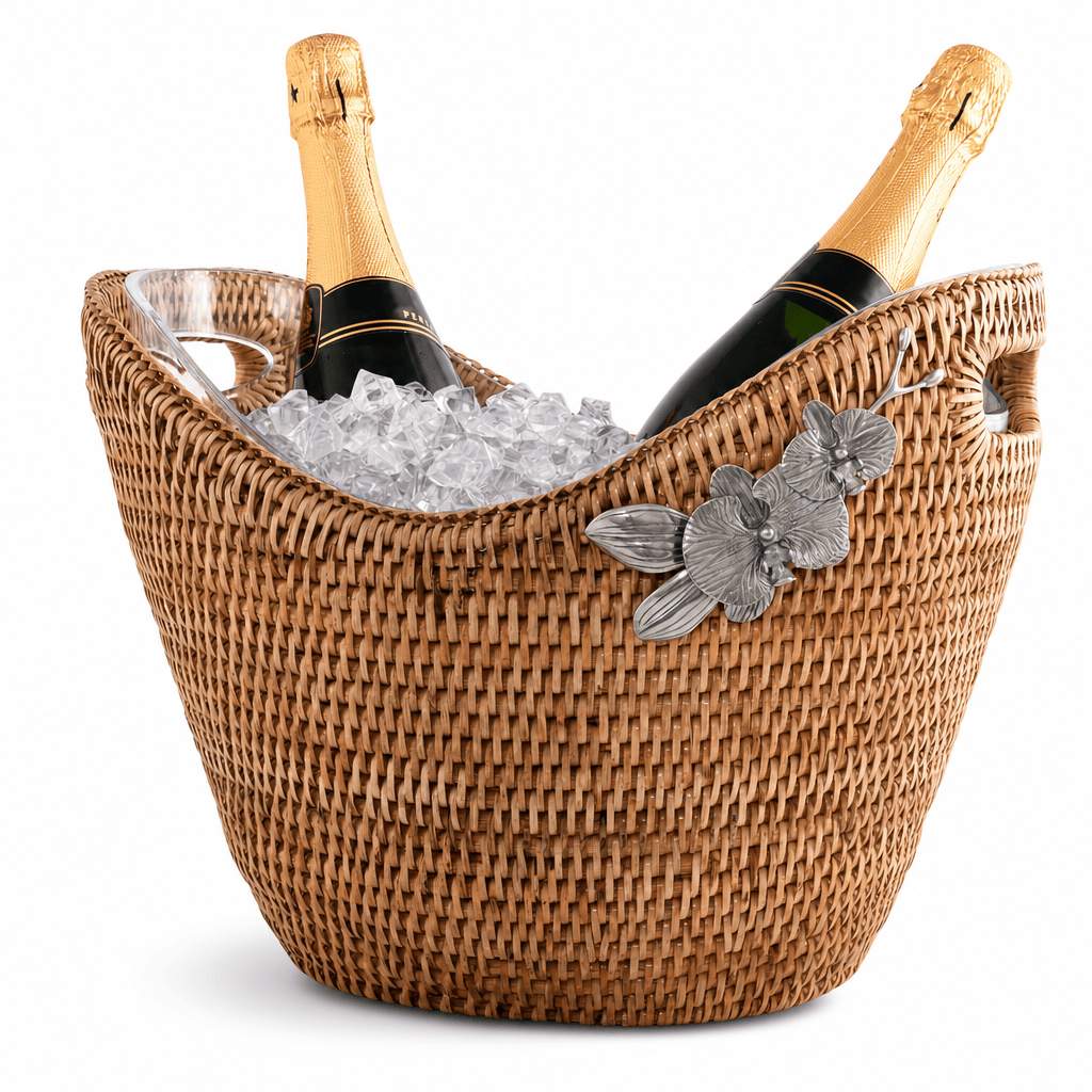 Orchids Hand Woven Wicker Rattan Champagne / Ice Tub