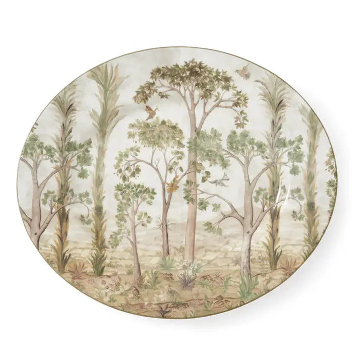 Spode Kit Kemp Tall Trees Oval Platter 14"