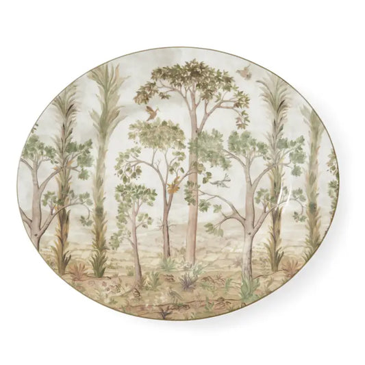 Spode Kit Kemp Tall Trees Oval Platter 14"
