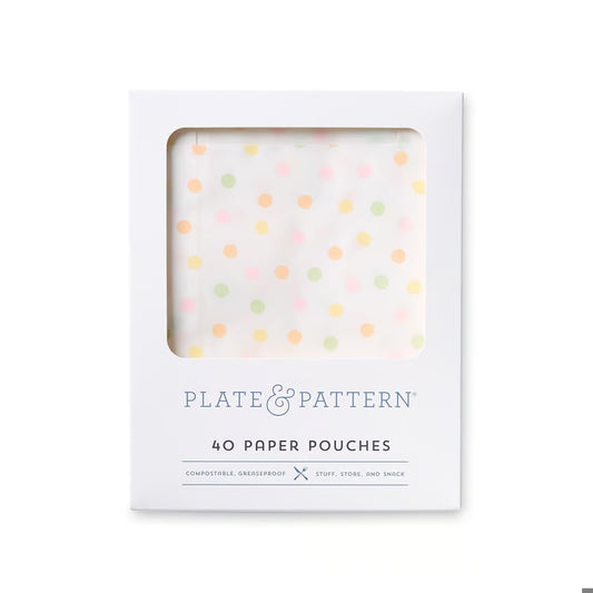 Plate & Pattern Paper Pouches, Citrus Dot