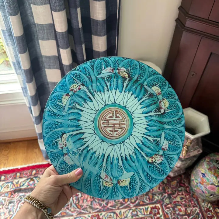 GRANDMILLENNIAL CHINA PLATE CUTTING BOARD-BOK CHOY