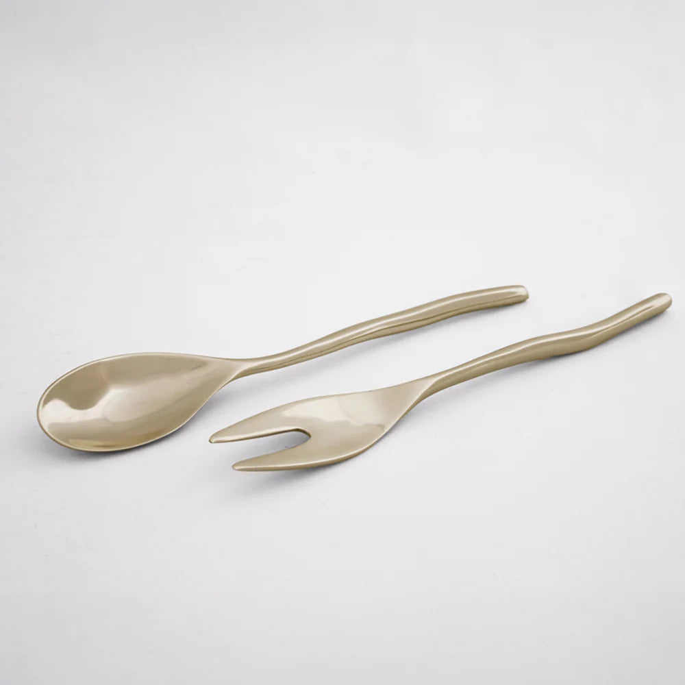 Beatriz Ball Maia Lg Salad Servers, Gold