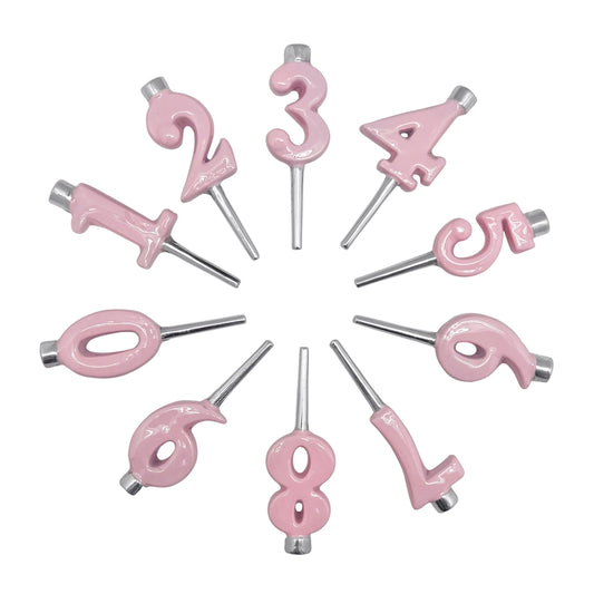 Mariposa Pink Candle Number Holder Set