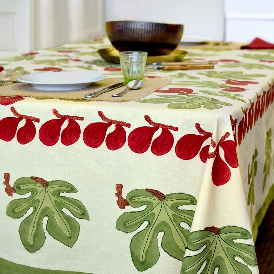 Couleur Nature Fig Tablecloth, 71in x 128in