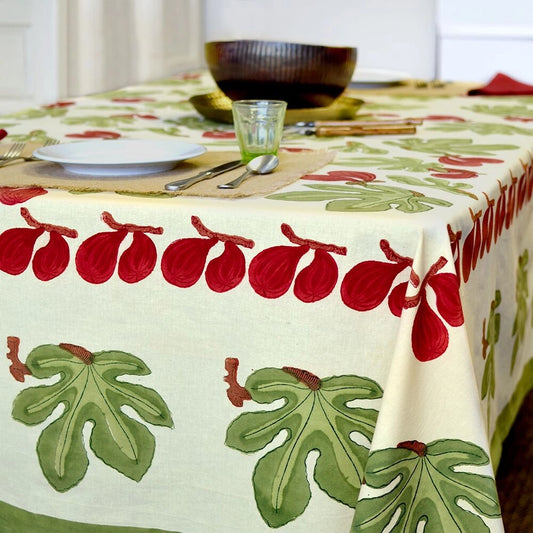Couleur Nature Fig Tablecloth, 71in x 128in