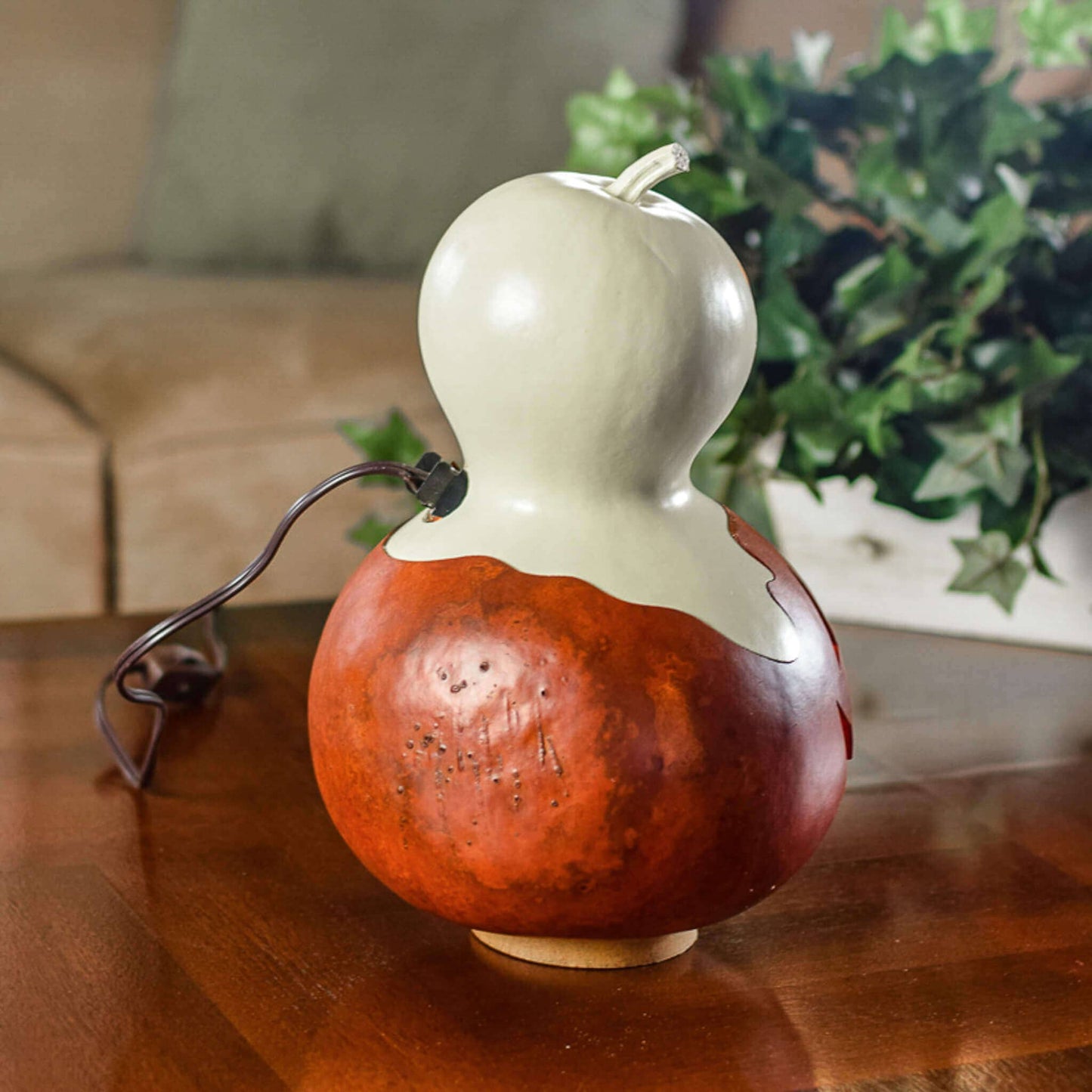 Hand-Crafted Gourd - Casper Jack Medium Lit - Fall Decor