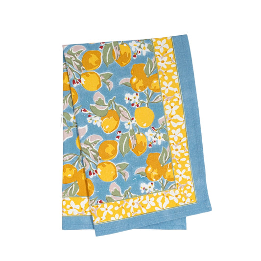 Couleur Nature Citron Bleu Tea Towel
