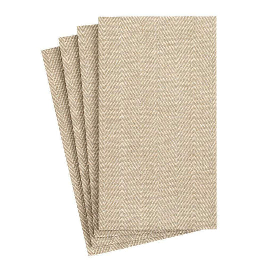 Caspari Jute Natural-Paper Linen Guest Towels