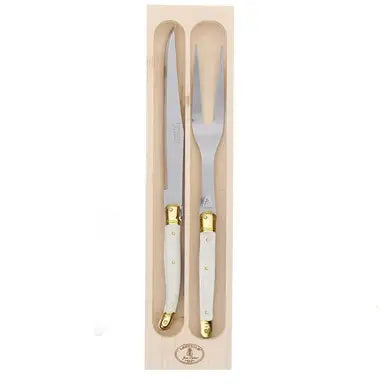 FF Jean Dubost Ivory Handle Carving Set