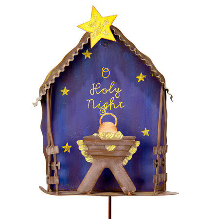 Round Top Collection Jeweled O' Holy Night Stake