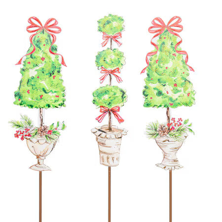 Round Top Collection Beck's Traditional Pinecone Trees Stake