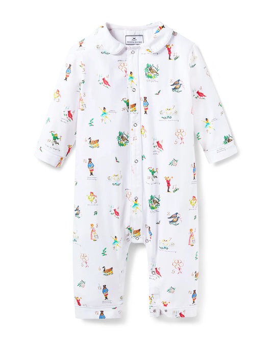 Petite Plume Baby's Twill Cambridge Romper in 12 Days of Christmas