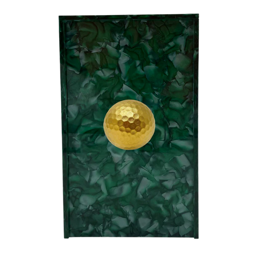 Southern Tribute Guest Towel Box, Emerald, Golf Ball