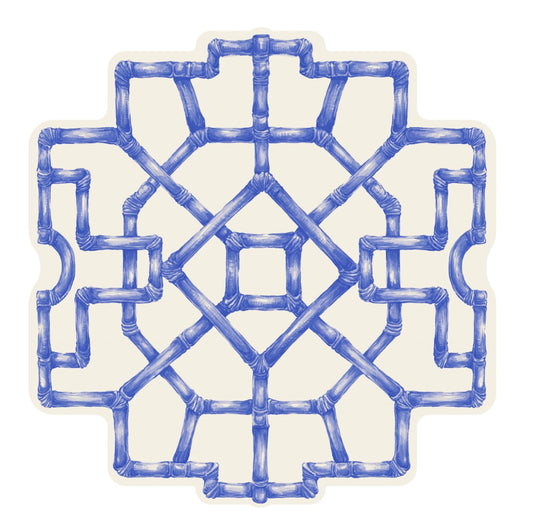 Hester & Cook Blue Bamboo Die Cut Placemat