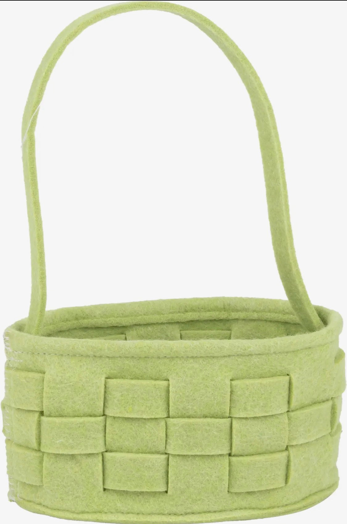 Green felt basket