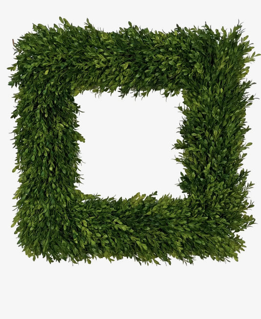 Fig & Dove 24” Square Boxwood Wreath