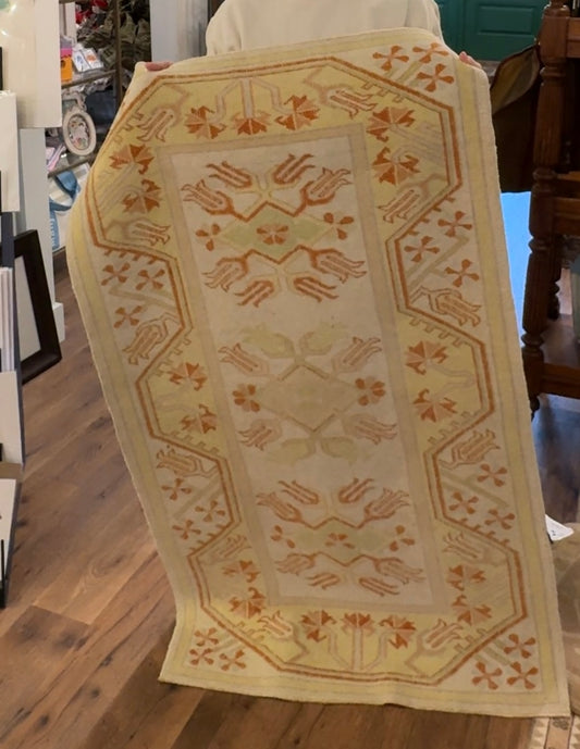 Yellow/Green/Peach Vintage Rug